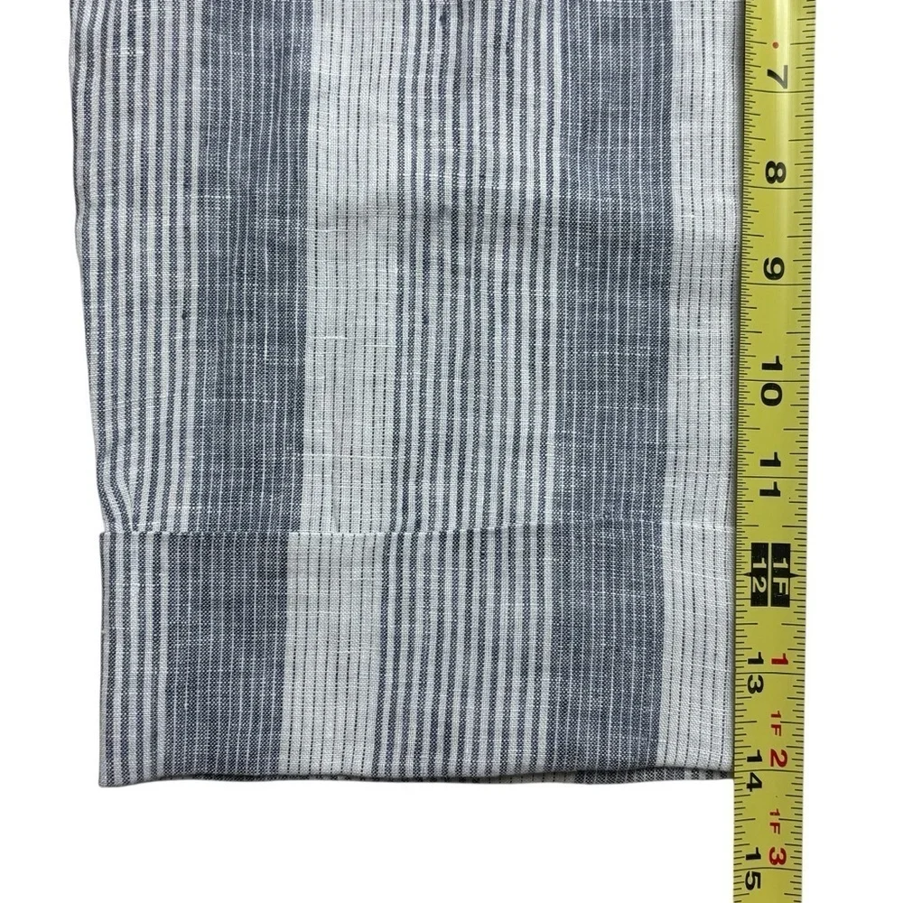 Haven Well Within Ombre Striped Linen V-Neck Top • Size M • 3/4 Sleeve Coastal - Picture 9 of 11
